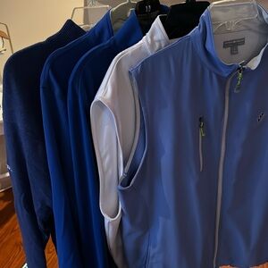 Lot 5x Mens DESIGNER Golf Wear, size L—Brand New